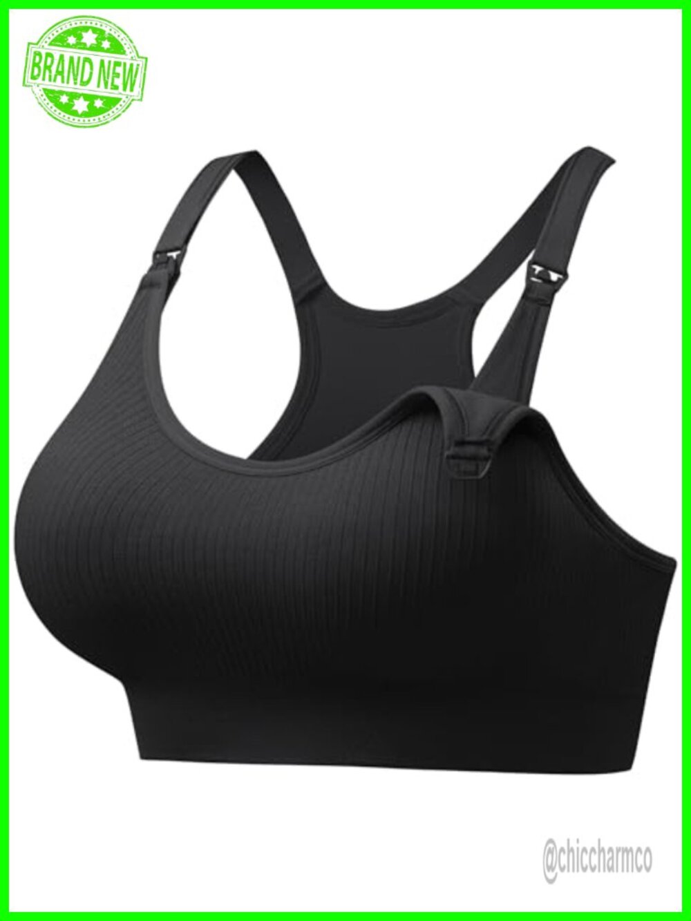 Nursing Sports Bra Seamless Maternity Breastfeeding Low Impact Criss Cross Back